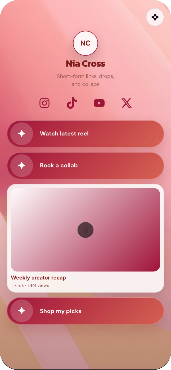 Peach Ribbon template preview